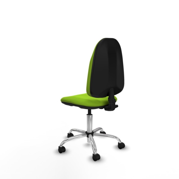 Algarra CP similpiel pistacho  base cromada ruedas nailon 50mm