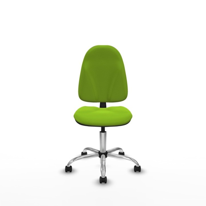 Algarra CP similpiel pistacho  base cromada ruedas engomadas 50mm