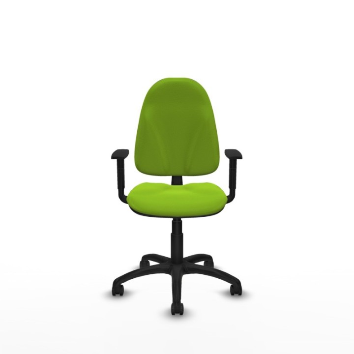 Algarra CP similpiel pistacho brazos 1D base poliamida ruedas engomadas 50mm