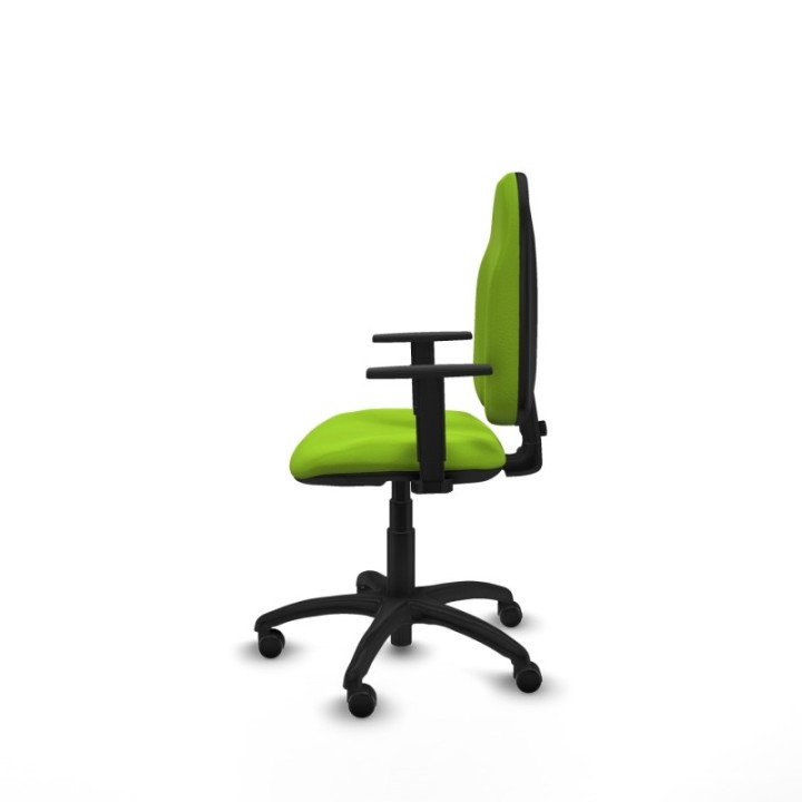 Algarra CP similpiel pistacho brazos 1D base poliamida ruedas engomadas 50mm