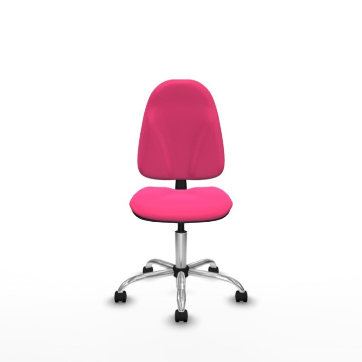 Algarra CP similpiel rosa  base cromada ruedas nailon 50mm