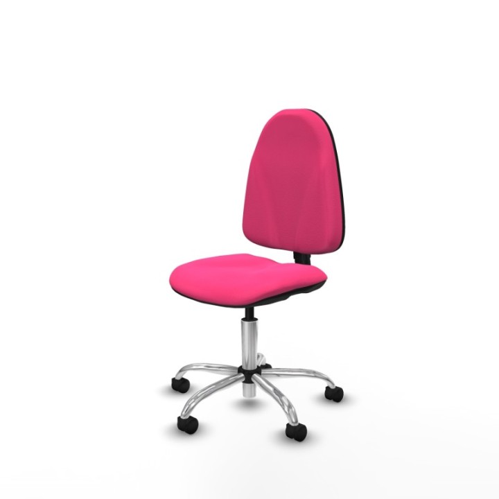 Algarra CP similpiel rosa  base cromada ruedas nailon 50mm