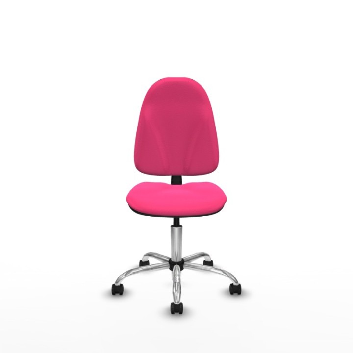 Algarra CP similpiel rosa  base cromada ruedas engomadas 50mm