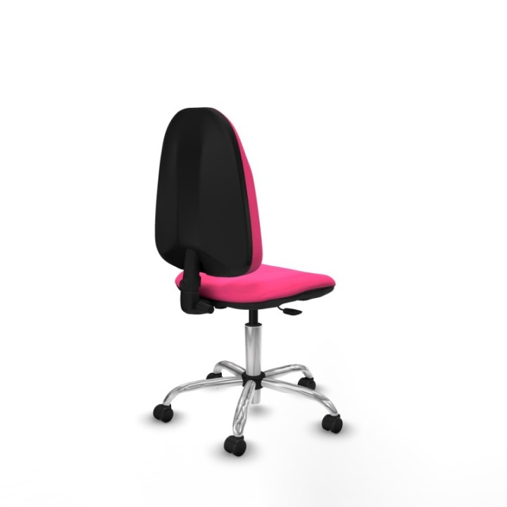 Algarra CP similpiel rosa  base cromada ruedas engomadas 50mm