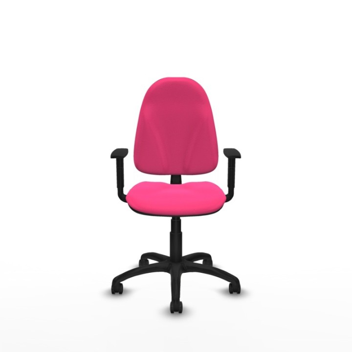 Algarra CP similpiel rosa brazos 1D base poliamida ruedas autofrenantes 50mm