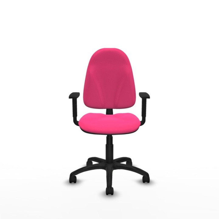 Algarra CP similpiel rosa brazos 1D base poliamida ruedas nailon 50mm