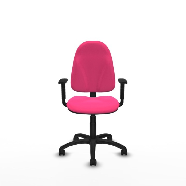 Algarra CP similpiel rosa brazos 1D base poliamida ruedas engomadas 50mm