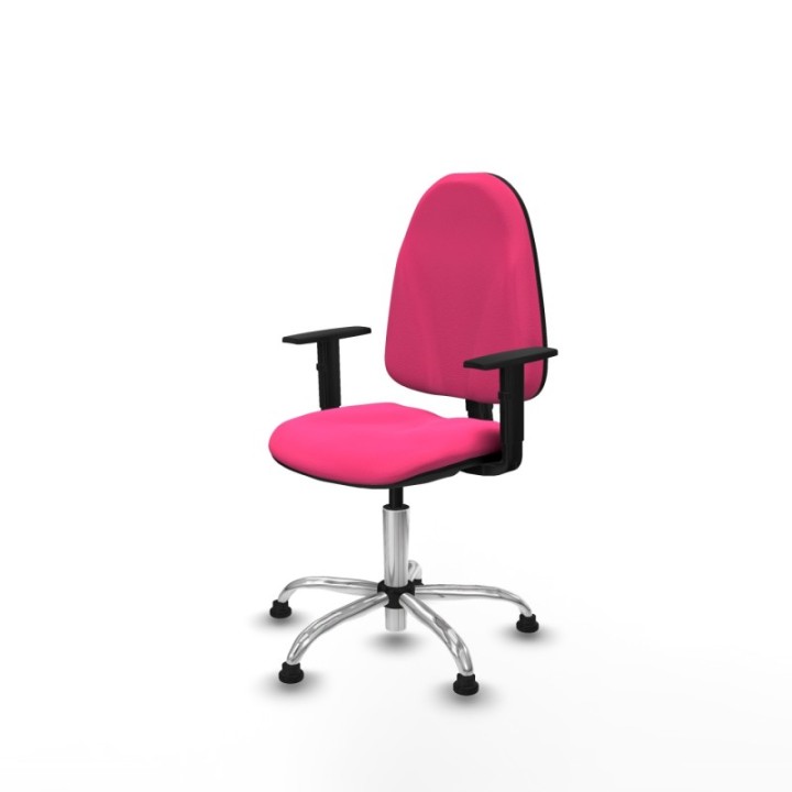 Algarra CP similpiel rosa brazos 1D base cromada topes