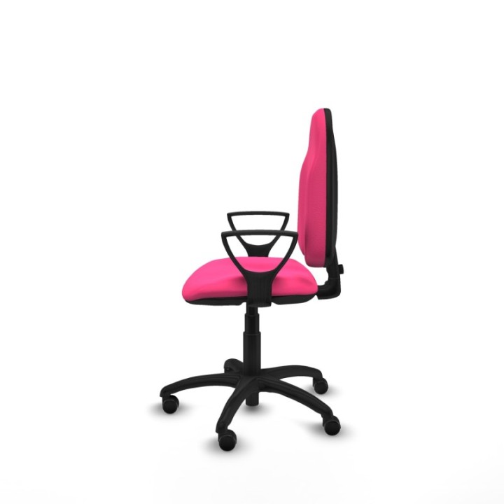 Algarra CP similpiel rosa brazos fijos base poliamida ruedas autofrenantes 50mm