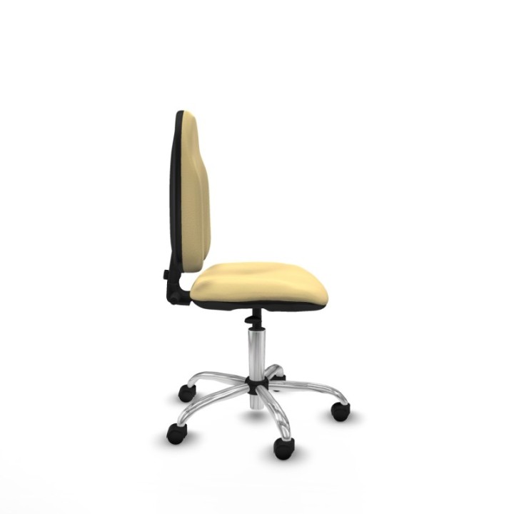 Algarra CP similpiel crema  base cromada ruedas nailon 50mm