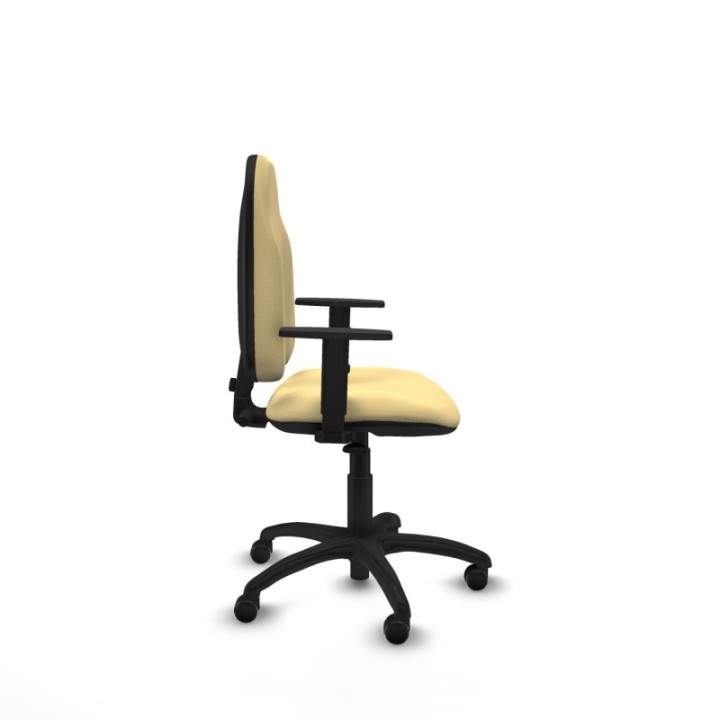 Algarra CP similpiel crema brazos 1D base poliamida ruedas autofrenantes 50mm