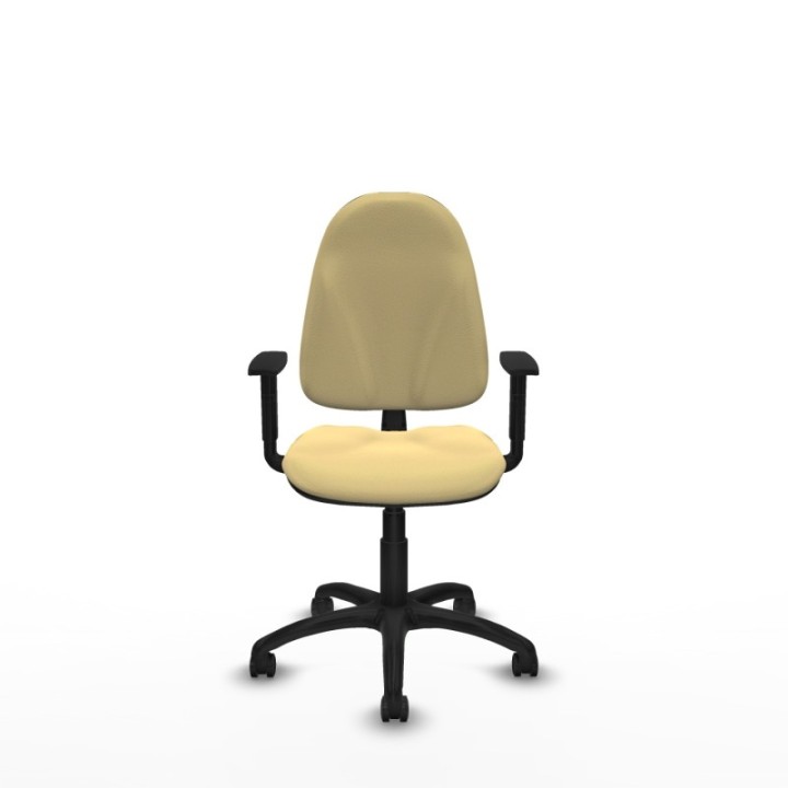 Algarra CP similpiel crema brazos 1D base poliamida ruedas engomadas 50mm