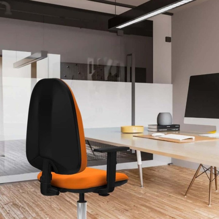 Algarra CP similpiel crema brazos 1D base cromada ruedas autofrenantes 50mm