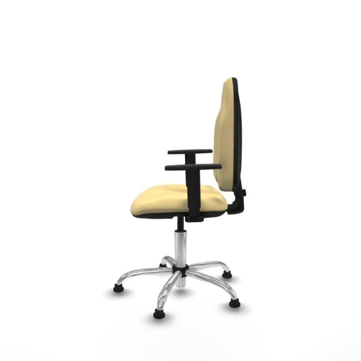 Algarra CP similpiel crema brazos 1D base cromada topes