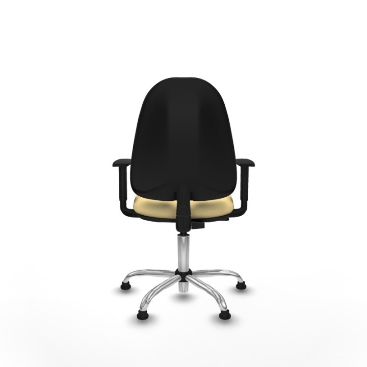 Algarra CP similpiel crema brazos 1D base cromada topes