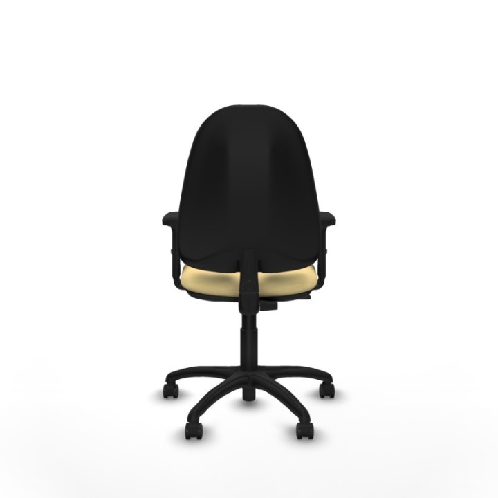 Algarra CP similpiel crema brazos 2D base poliamida ruedas engomadas 50mm