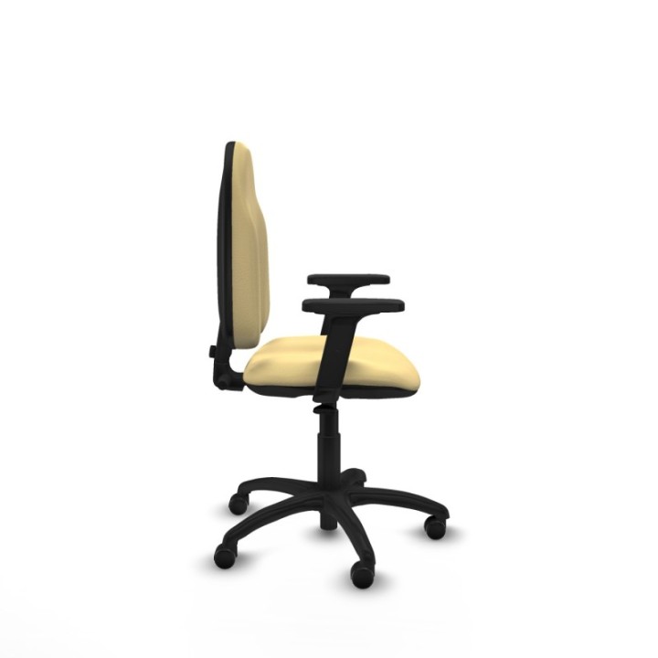 Algarra CP similpiel crema brazos 2D base poliamida ruedas engomadas 50mm