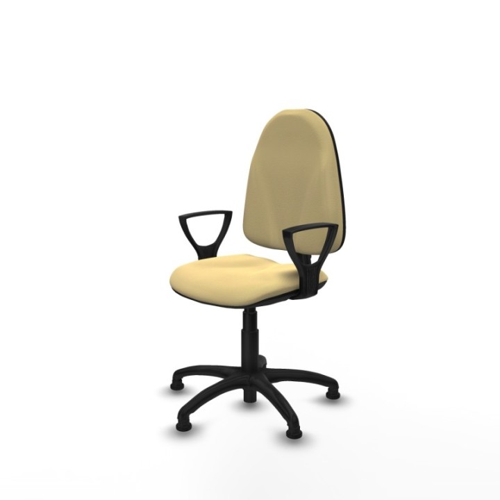 Algarra CP similpiel crema brazos fijos base poliamida topes