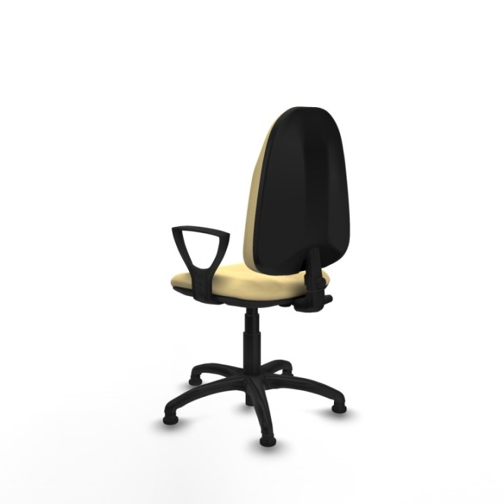 Algarra CP similpiel crema brazos fijos base poliamida topes