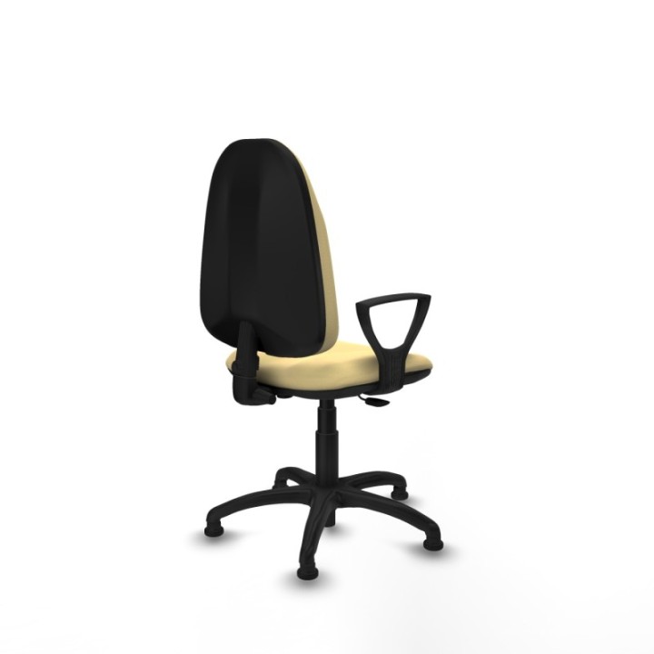 Algarra CP similpiel crema brazos fijos base poliamida topes