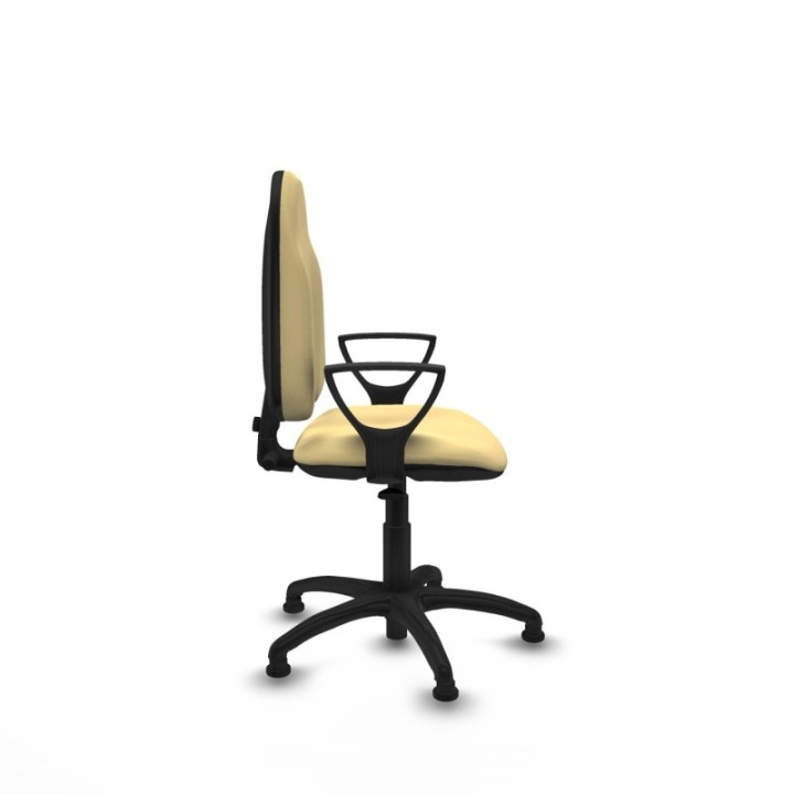 Algarra CP similpiel crema brazos fijos base poliamida topes