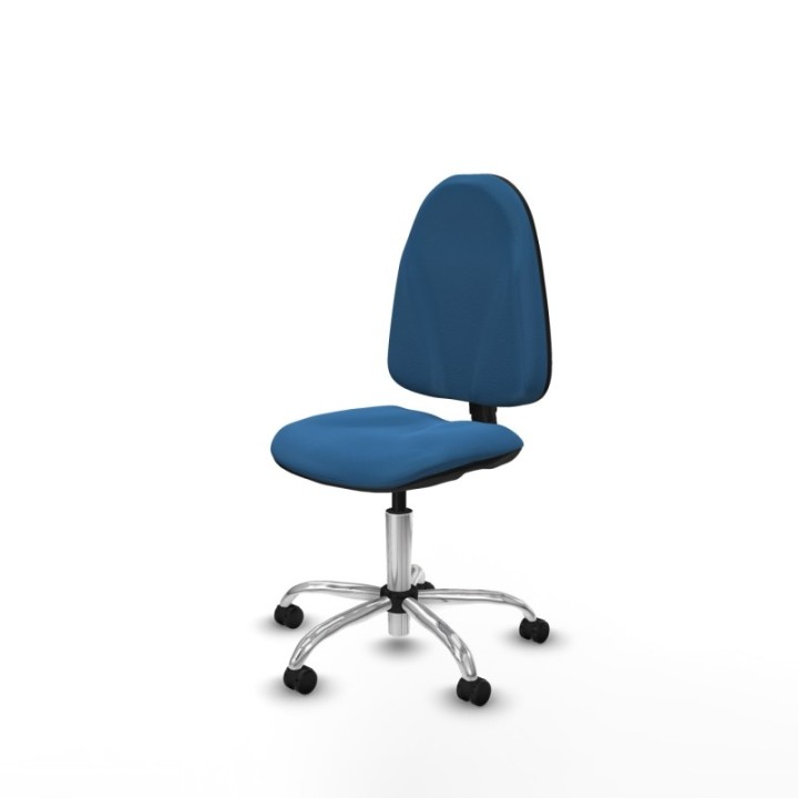 Algarra CP similpiel azul claro  base cromada ruedas autofrenantes 50mm