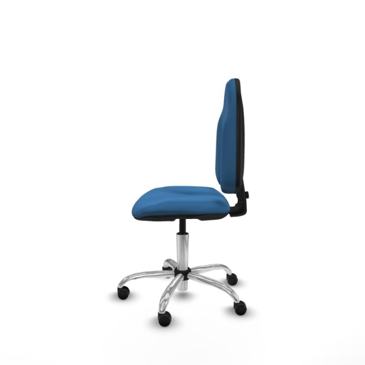 Algarra CP similpiel azul claro  base cromada ruedas autofrenantes 50mm