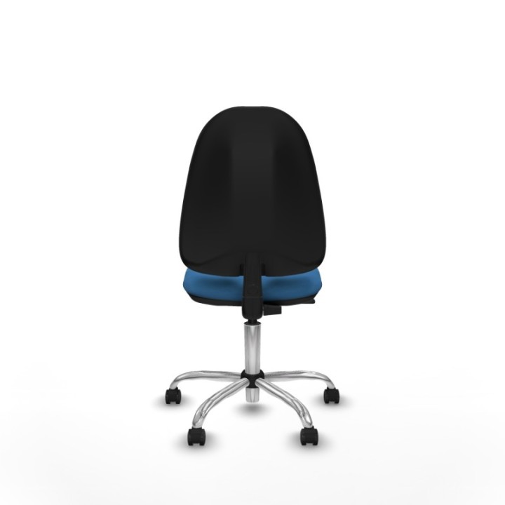 Algarra CP similpiel azul claro  base cromada ruedas autofrenantes 50mm