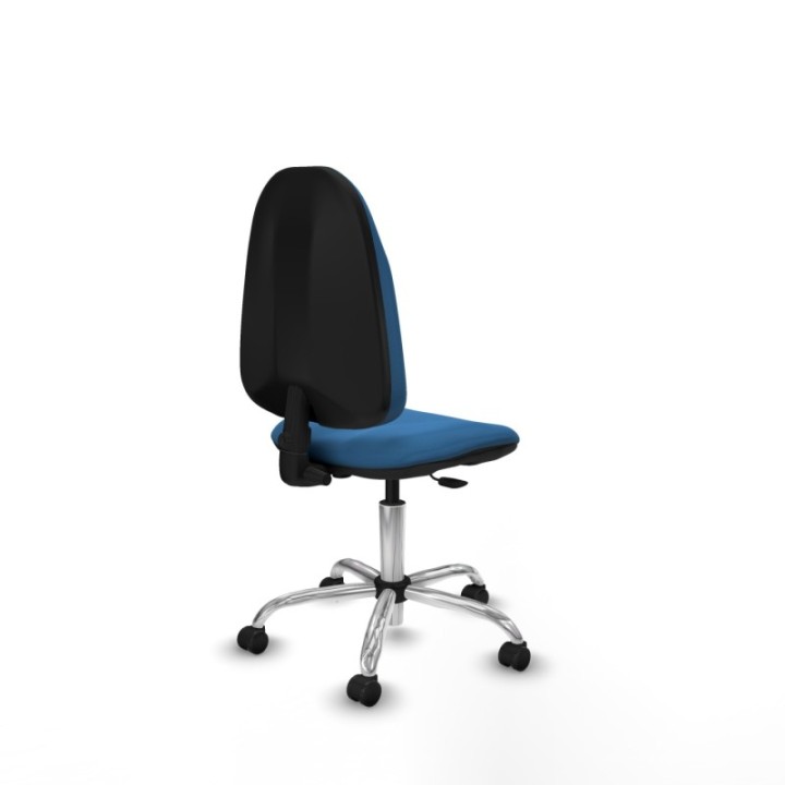 Algarra CP similpiel azul claro  base cromada ruedas autofrenantes 50mm