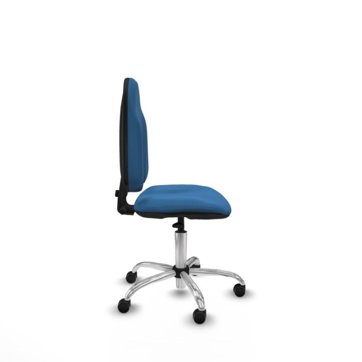 Algarra CP similpiel azul claro  base cromada ruedas autofrenantes 50mm