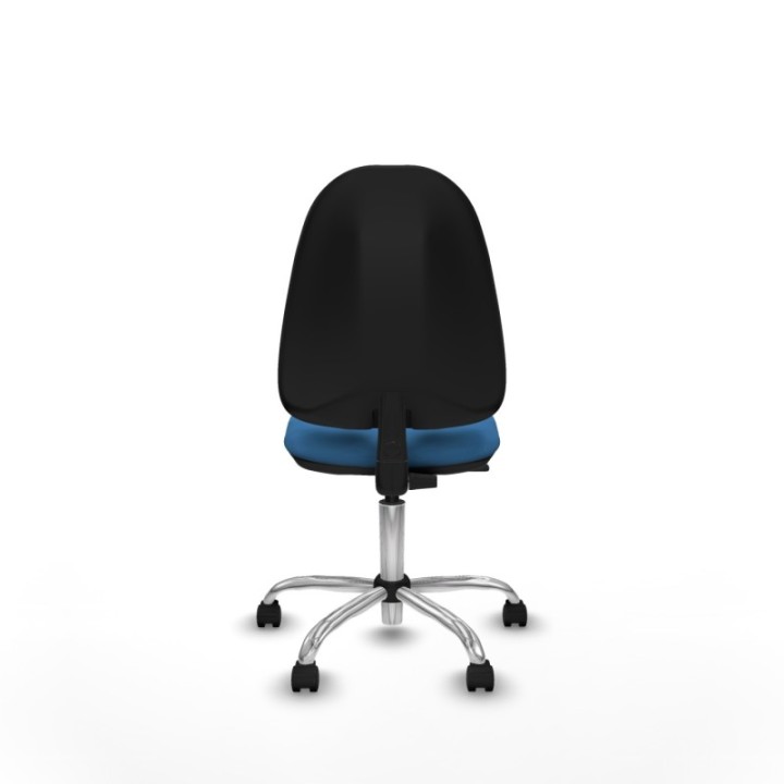 Algarra CP similpiel azul claro  base cromada ruedas nailon 50mm