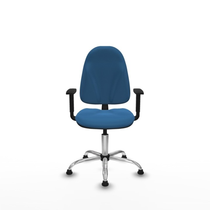 Algarra CP similpiel azul claro brazos 1D base cromada topes