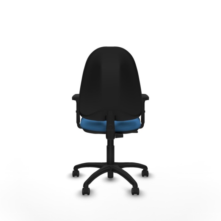 Algarra CP similpiel azul claro brazos 2D base poliamida ruedas engomadas 50mm