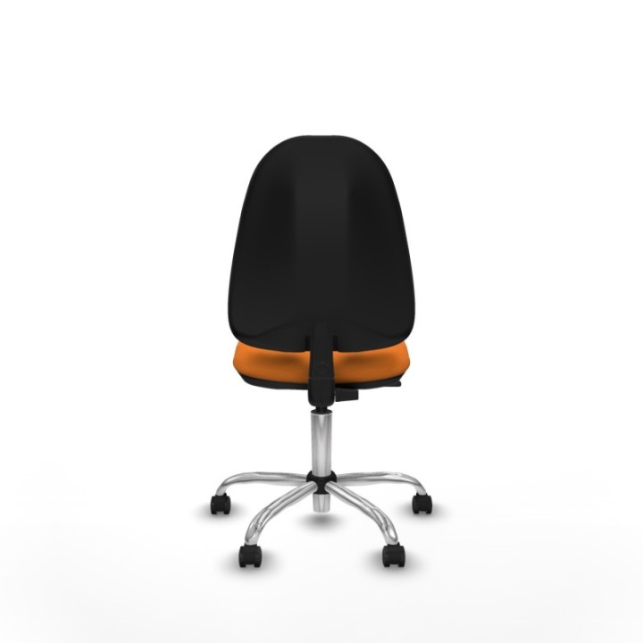 Algarra CP similpiel naranja  base cromada ruedas engomadas 50mm