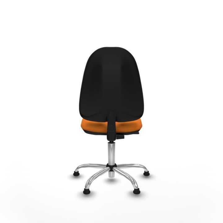 Algarra CP similpiel naranja  base cromada topes