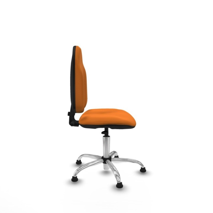 Algarra CP similpiel naranja  base cromada topes