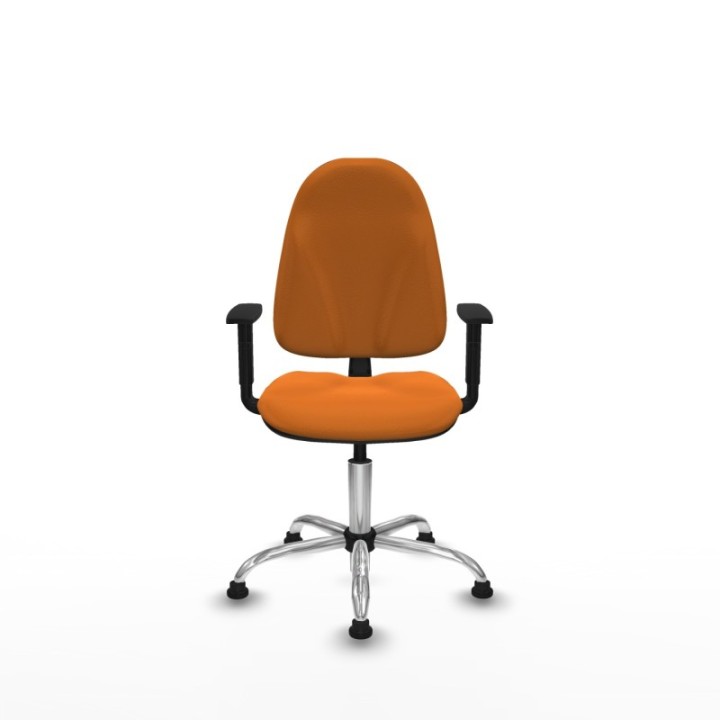 Algarra CP similpiel naranja brazos 1D base cromada topes