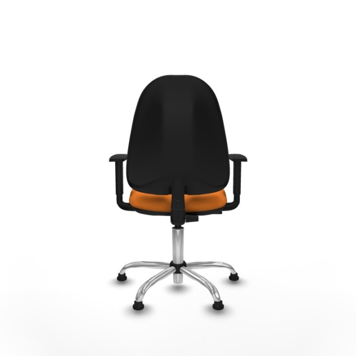 Algarra CP similpiel naranja brazos 1D base cromada topes