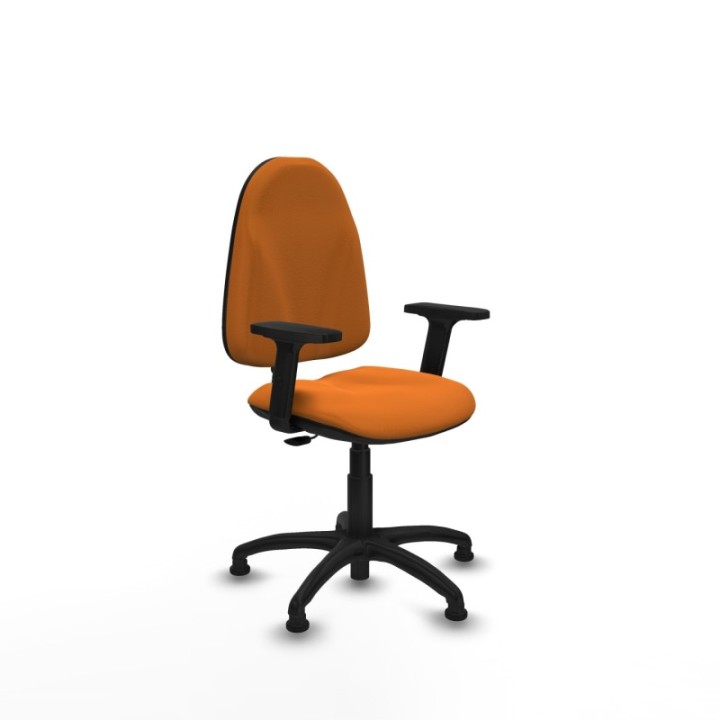 Algarra CP similpiel naranja brazos 2D base poliamida topes