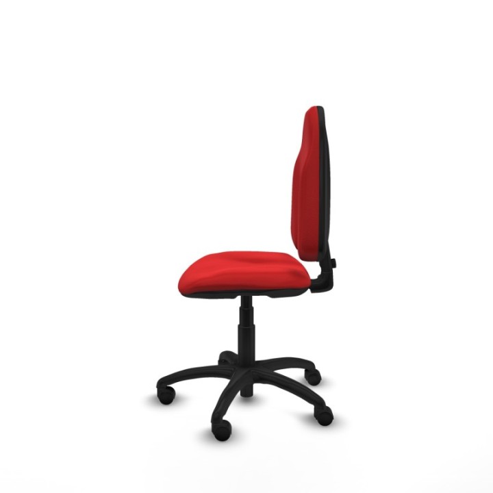 Algarra CP similpiel rojo  base poliamida ruedas nailon 50mm