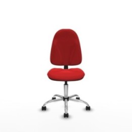 Algarra CP similpiel rojo  base cromada ruedas autofrenantes 50mm