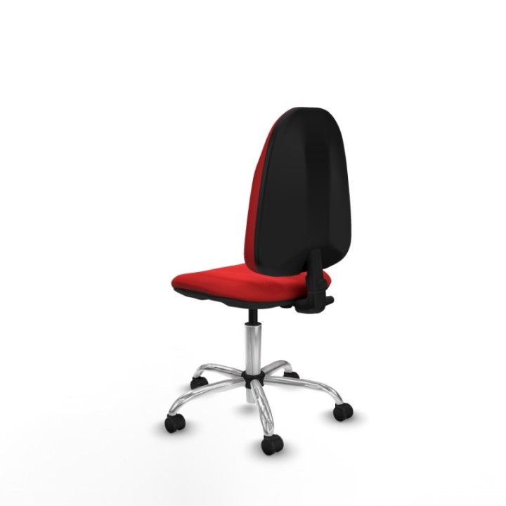 Algarra CP similpiel rojo  base cromada ruedas autofrenantes 50mm