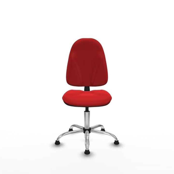 Algarra CP similpiel rojo  base cromada topes