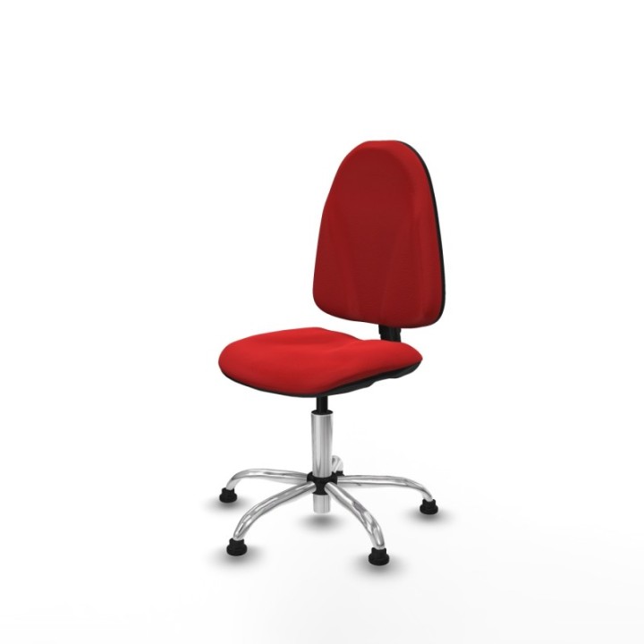 Algarra CP similpiel rojo  base cromada topes