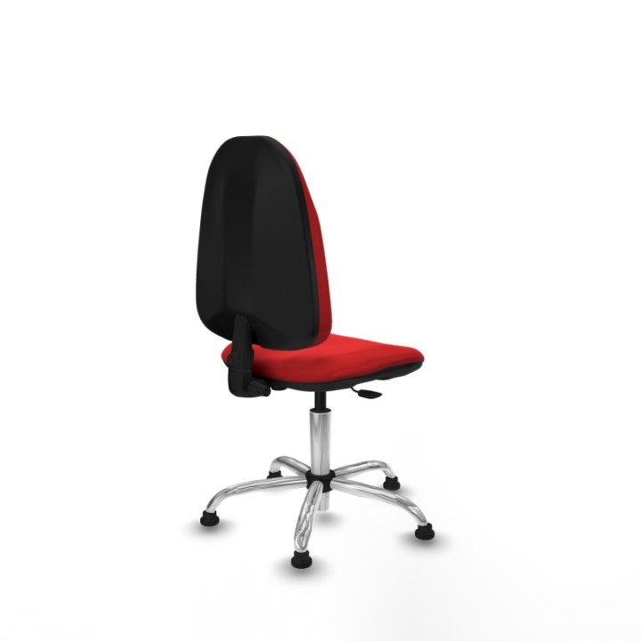 Algarra CP similpiel rojo  base cromada topes