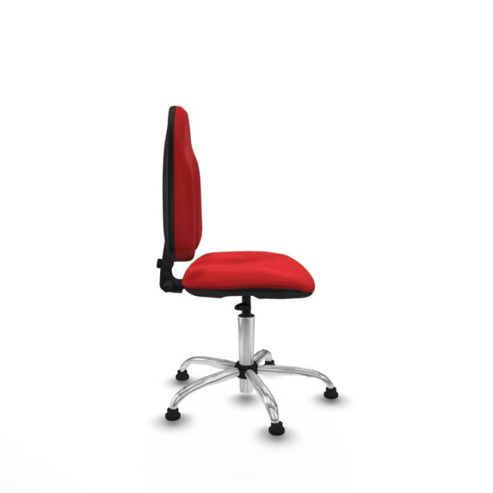 Algarra CP similpiel rojo  base cromada topes