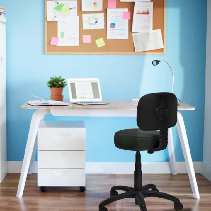 Silla Llanos giratorio bali marrón oscuro base poliamida 600 ruedas nailon 50