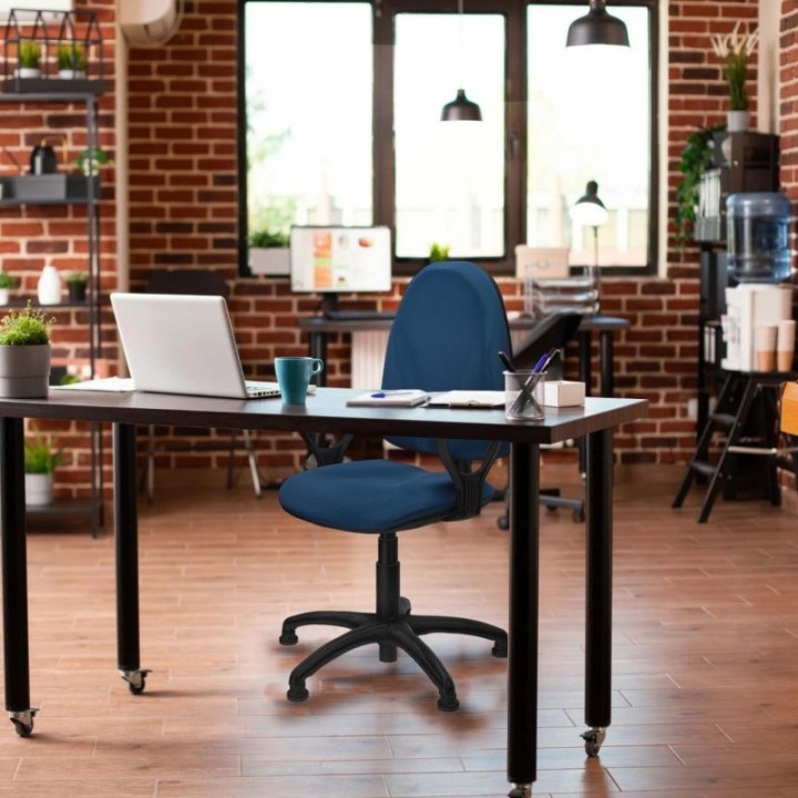 Algarra CP similpiel marrón brazos fijos base poliamida topes