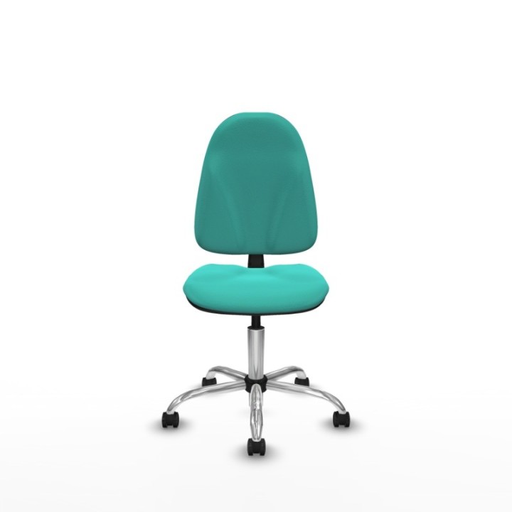 Algarra CP similpiel turquesa  base cromada ruedas autofrenantes 50mm