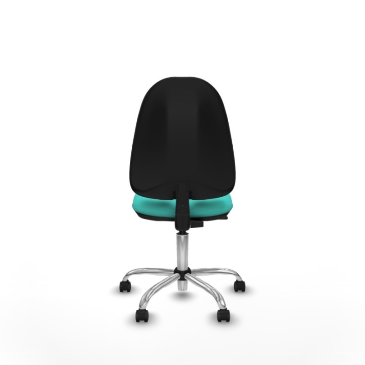 Algarra CP similpiel turquesa  base cromada ruedas autofrenantes 50mm